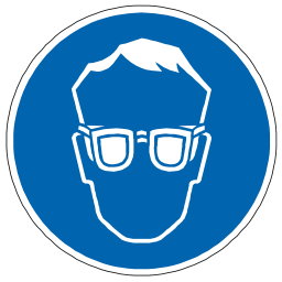 Download free blue pictogram eye protection icon